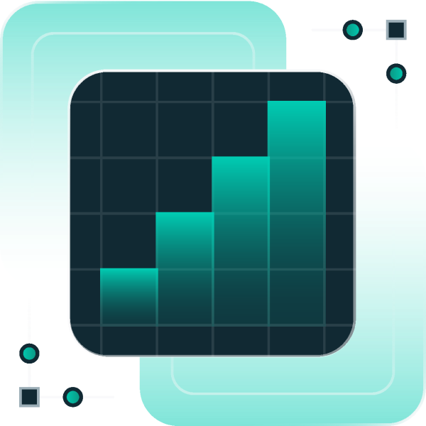 An abstract illustration of reports and infographics